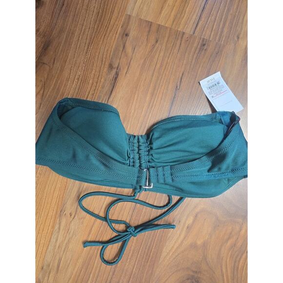 Shade & Shore Bikini Top Halter Padded Mid Tie Around Neck Green Size XL 16 5479 - Picture 3 of 5